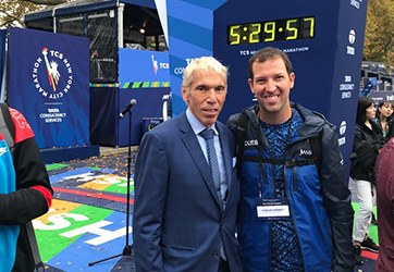 Carlos Ferretti at the New York City Marathon finish