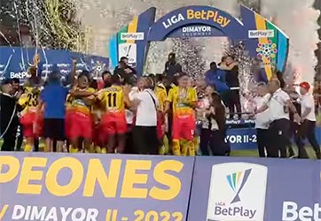 Liga BetPlay champions celebrating